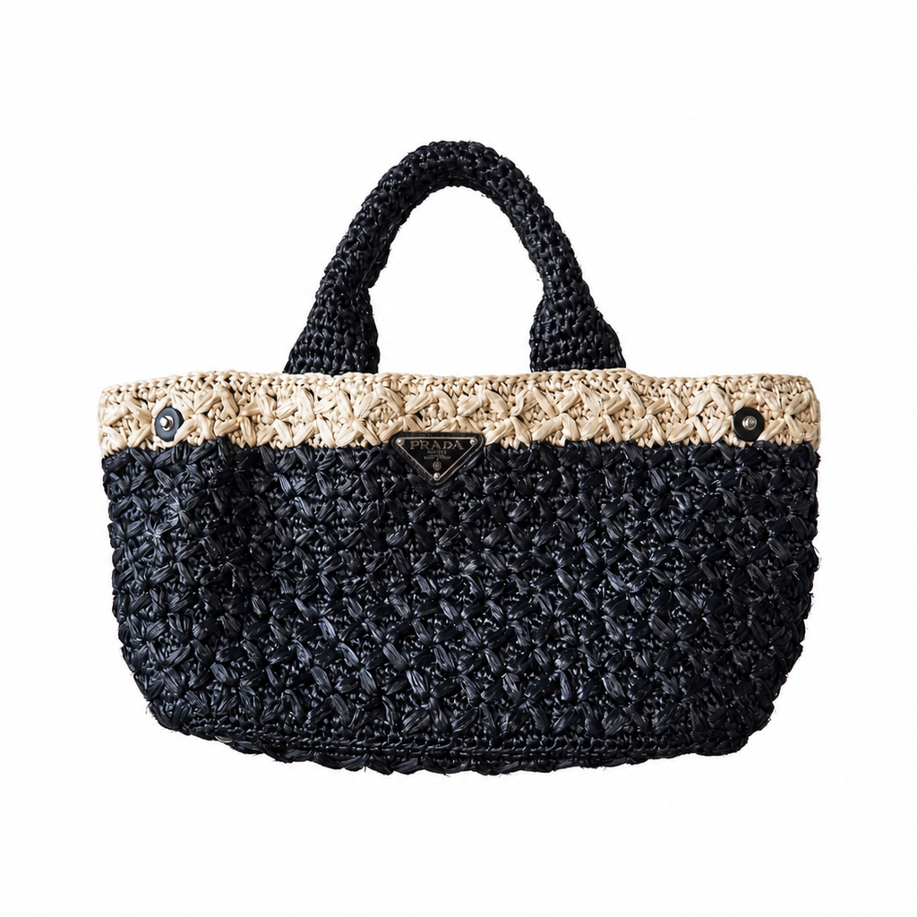 Prada Raffia Crochet Handbag