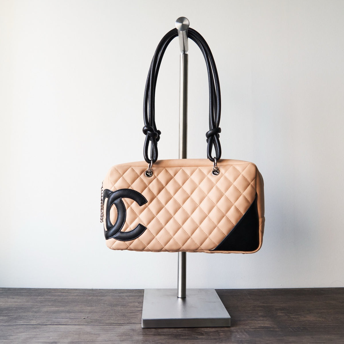 Chanel Calfskin Cambon Bowler Shoulder Bag Chanel