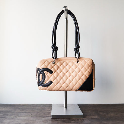 Chanel Calfskin Cambon Bowler Shoulder Bag Chanel