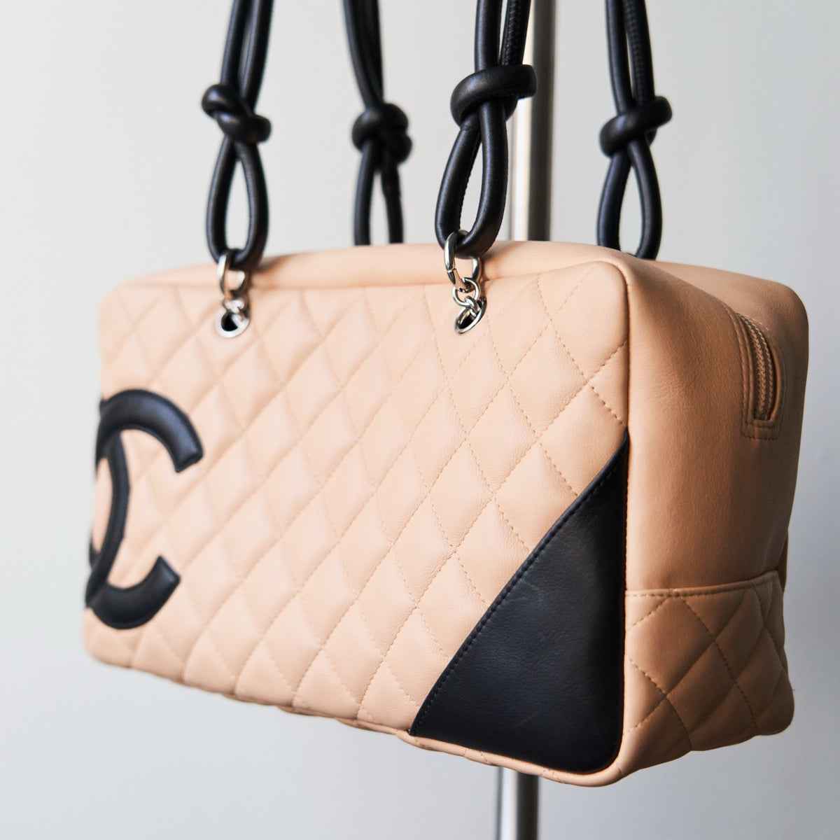 Chanel Calfskin Cambon Bowler Shoulder Bag Chanel