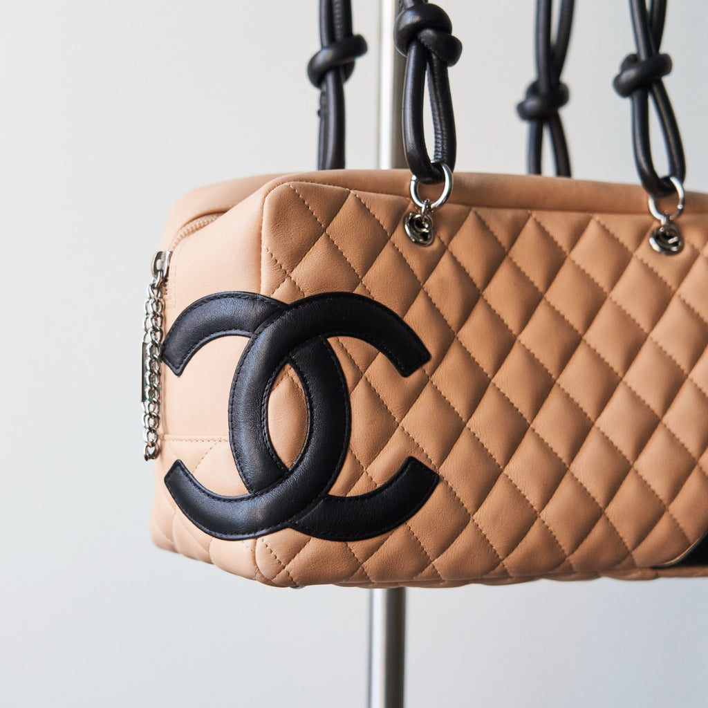 Chanel Calfskin Cambon Bowler Shoulder Bag Chanel