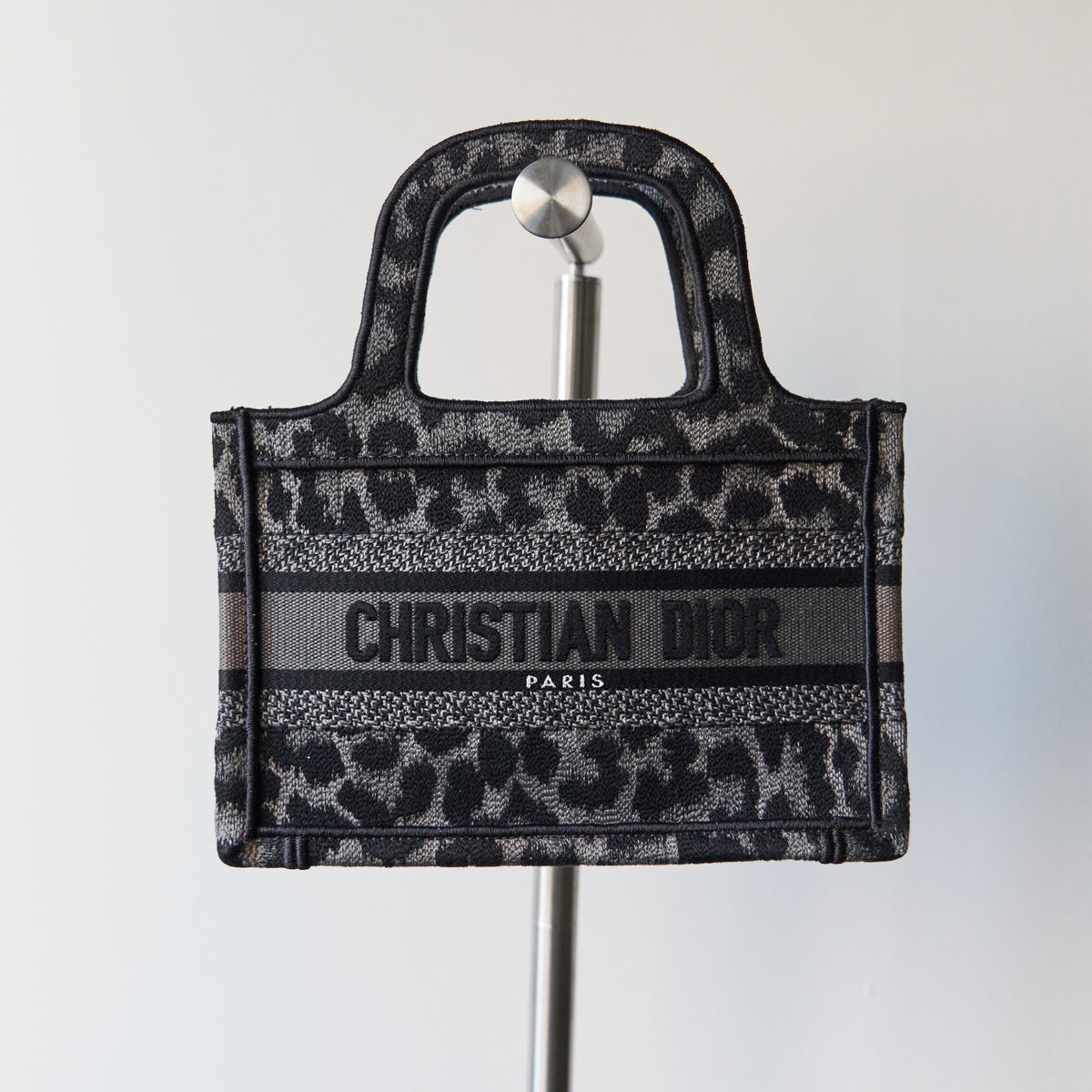 Dior Black Canvas Book Mini Tote