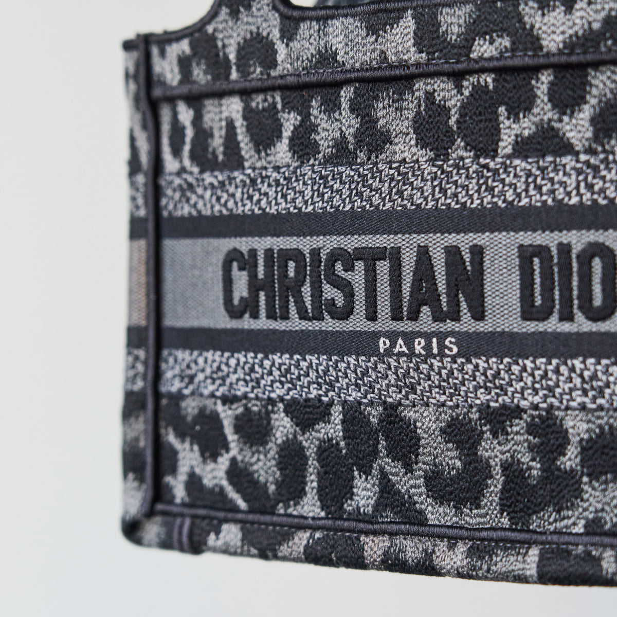 Dior Black Canvas Book Mini Tote