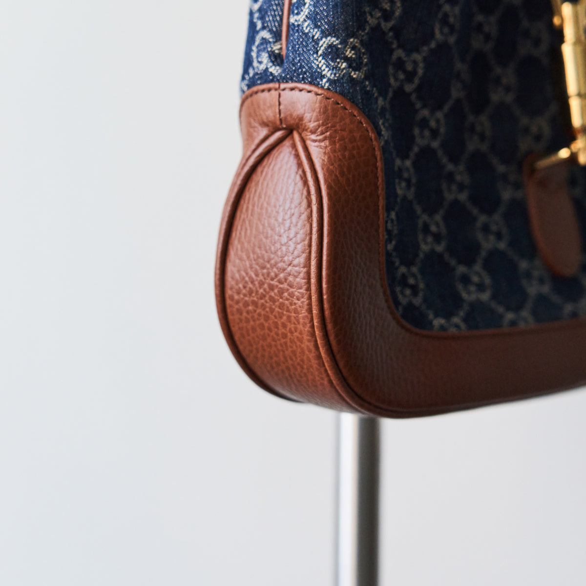 Gucci Blue Denim Jackie 1961 Small Shoulder Bag