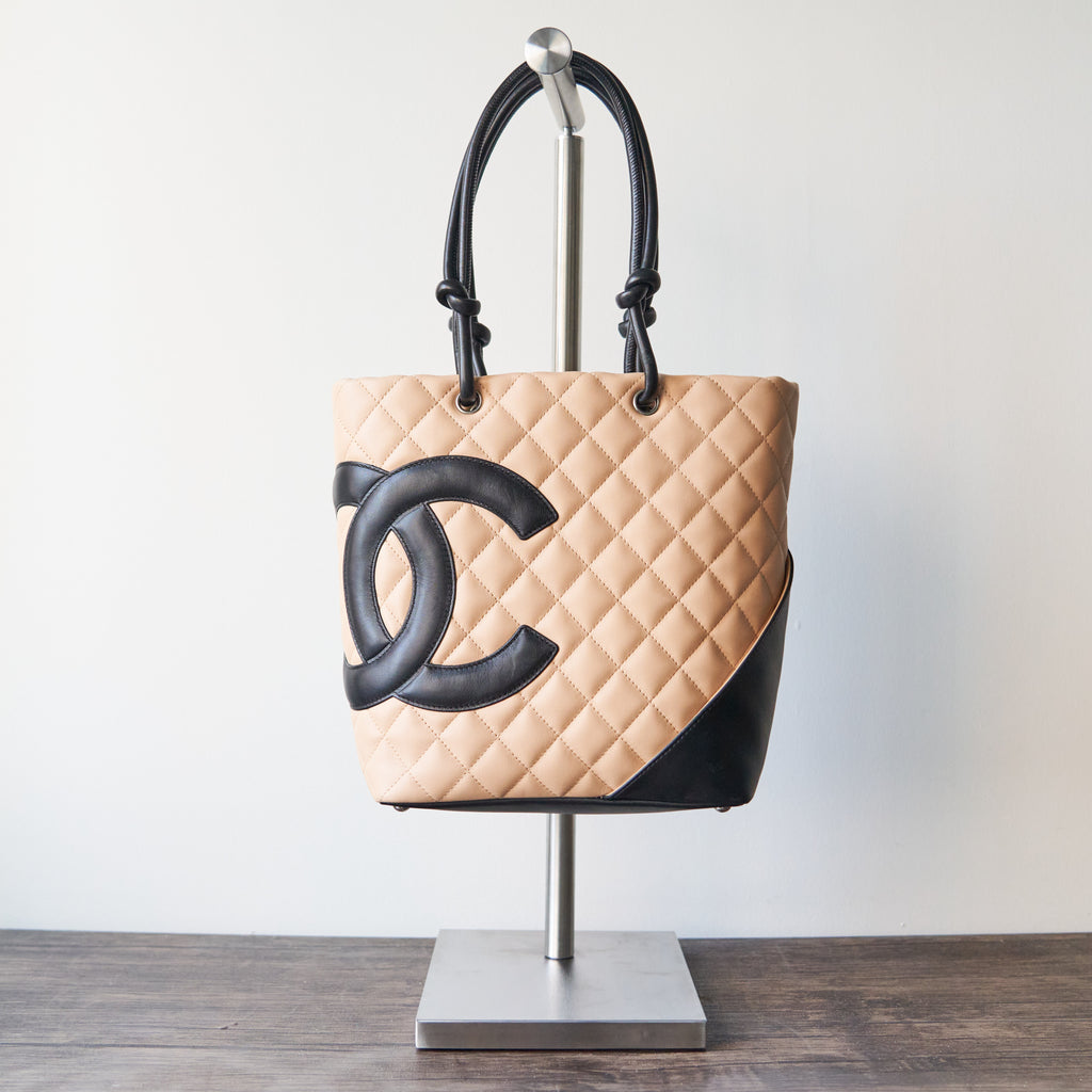 Chanel Beige Calfskin Cambon Small Tote