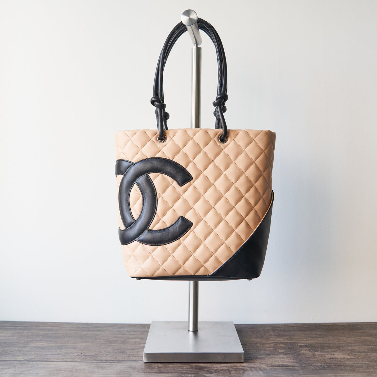 Chanel Beige Calfskin Cambon Small Tote