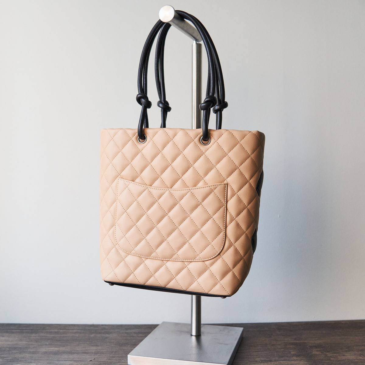 Chanel Beige Calfskin Cambon Small Tote