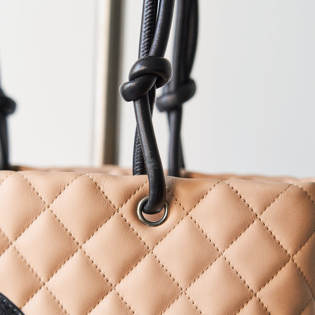 Chanel Beige Calfskin Cambon Small Tote