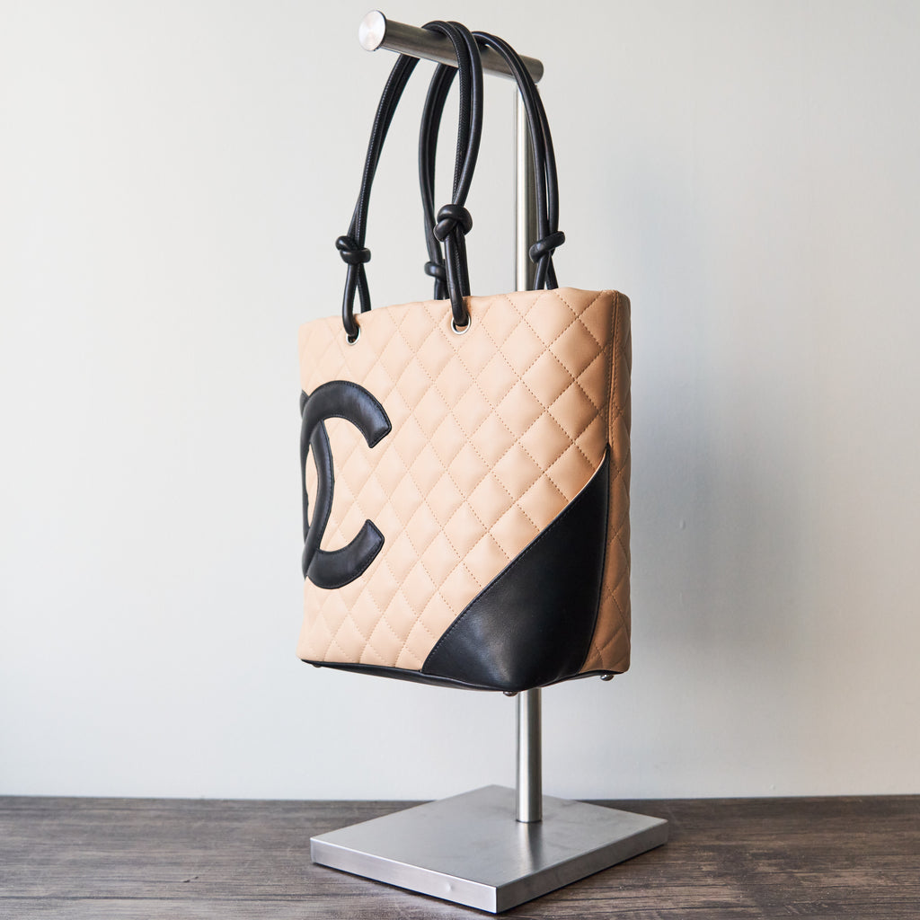 Chanel Beige Calfskin Cambon Small Tote