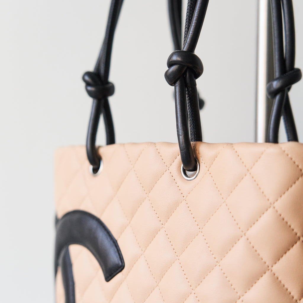 Chanel Beige Calfskin Cambon Small Tote