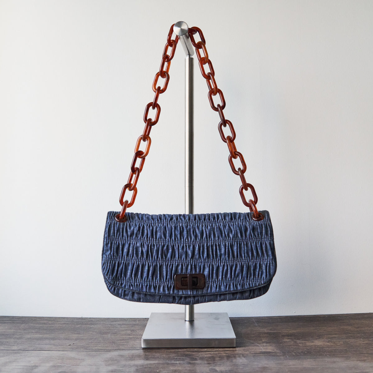 Prada Gaufre Resin Chain Shoulder Bag