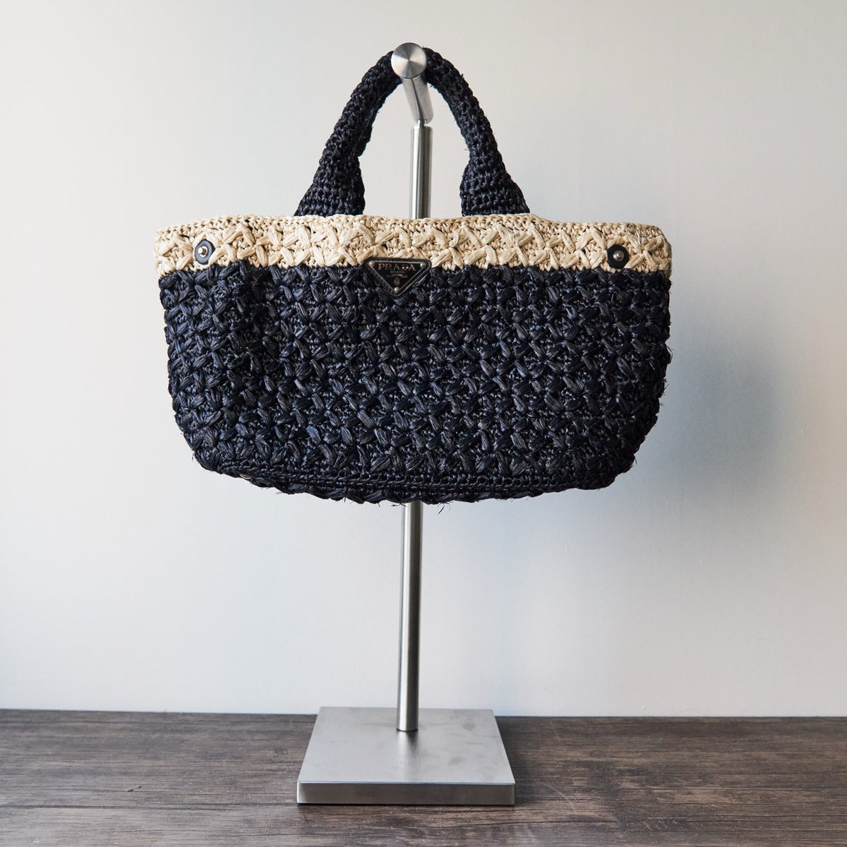 Prada Raffia Crochet Handbag