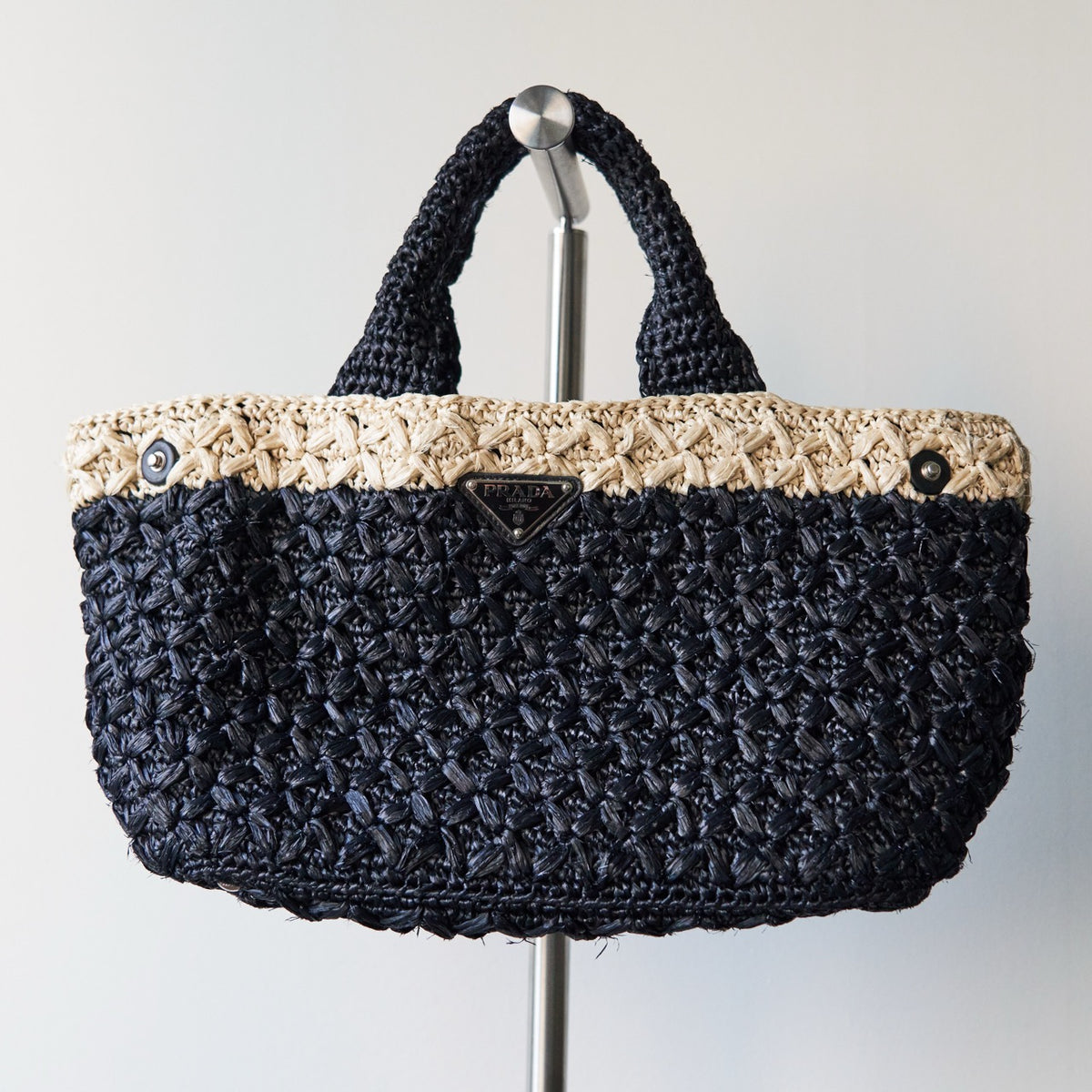 Prada Raffia Crochet Handbag