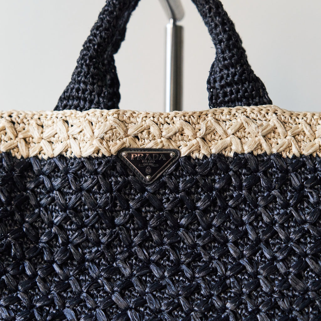 Prada Raffia Crochet Handbag