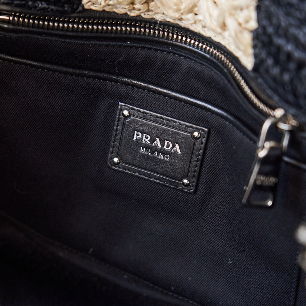 Prada Raffia Crochet Handbag