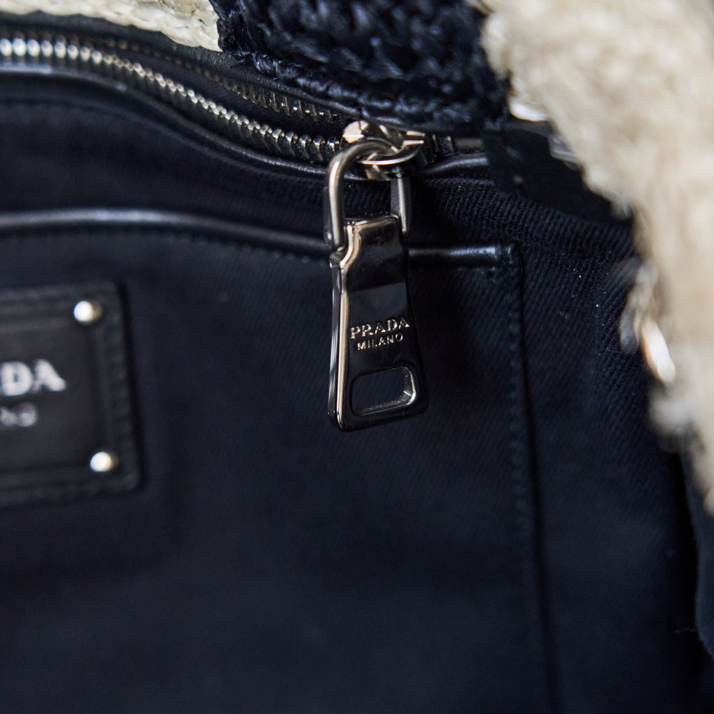 Prada Raffia Crochet Handbag