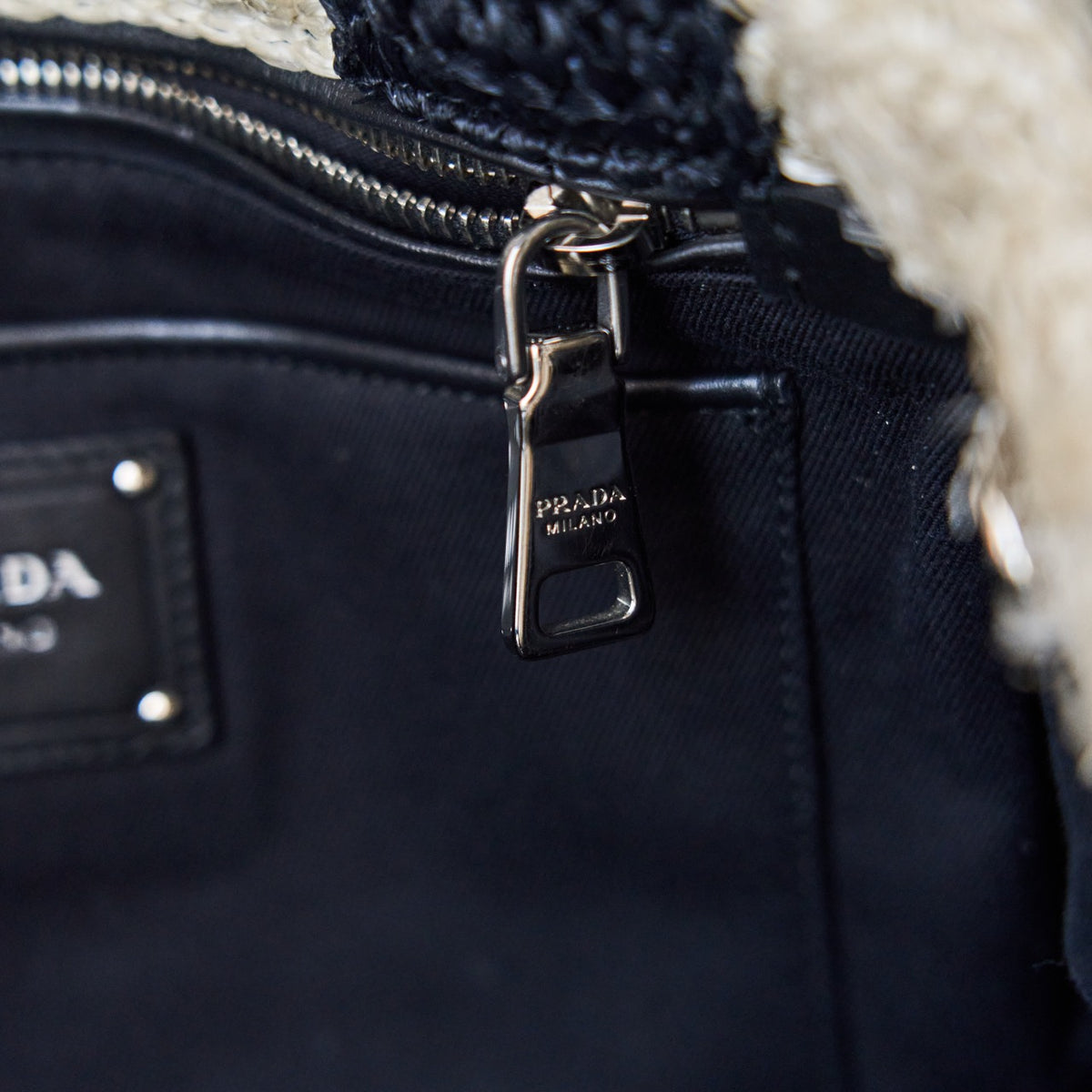 Prada Raffia Crochet Handbag